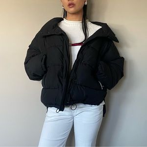 UO Slouchy Black Puffer Jacket